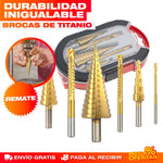 🔩✨ SET DE 6 BROCAS ESCALONADAS DE TITANIO ✨🔩