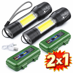 🔦Linterna Tactica Led Recargable Usb 511  PAGA 1 Y LLEVA 2
